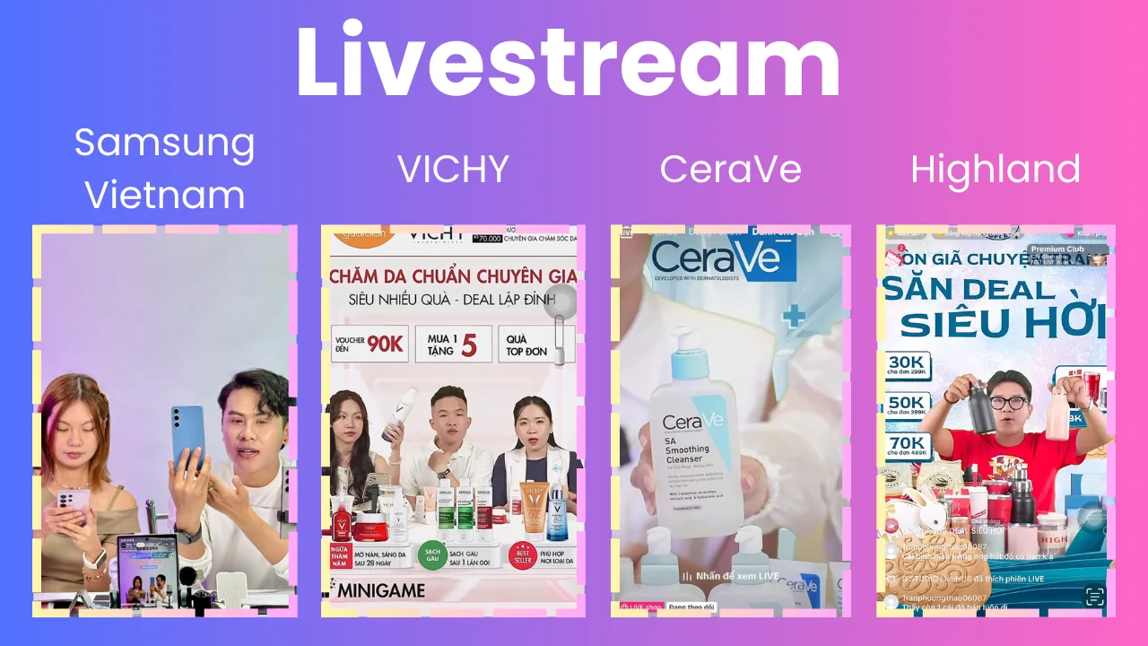 Livestream Samsung, VICHY, CeraVe, Highland